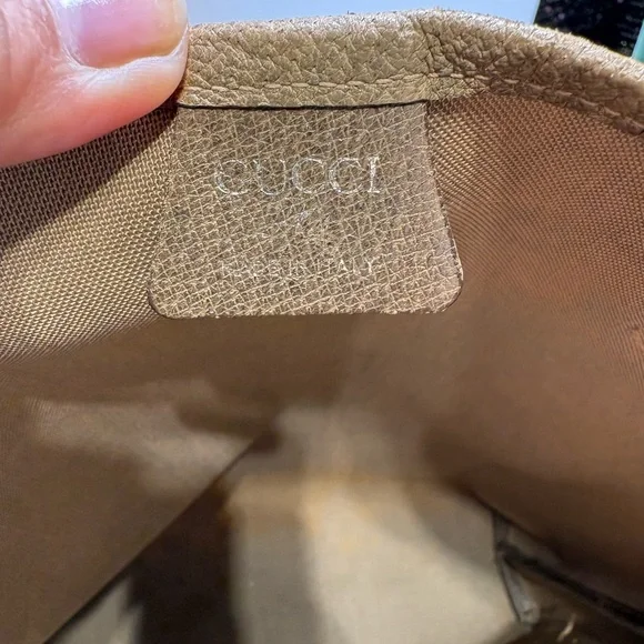 Gucci Beige GG Canvas Tote with Green and Red Web Straps - Picture 13 of 16